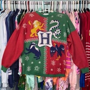 Universal studios Harry Potter hogwarts ugly Christmas sweater spirit jersey XS